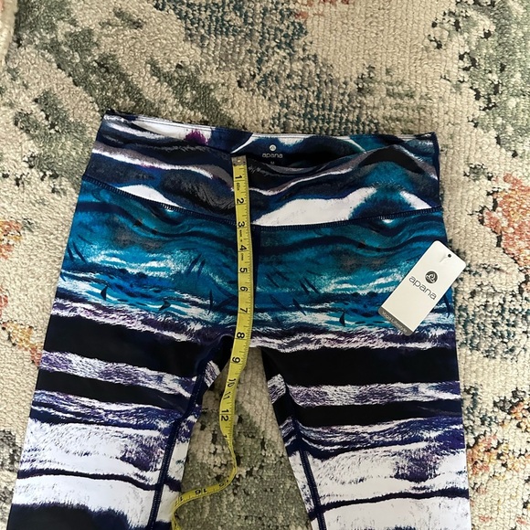 New Apana Women's Vibrant Multi Color Patterned Athletic Yoga Pants Leggings - Picture 6 of 14